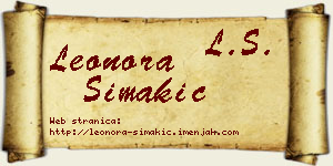Leonora Simakić vizit kartica